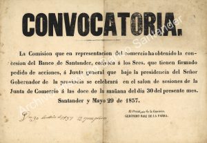 Primera convocatoria a junta general de accionistas del Banco de Santander