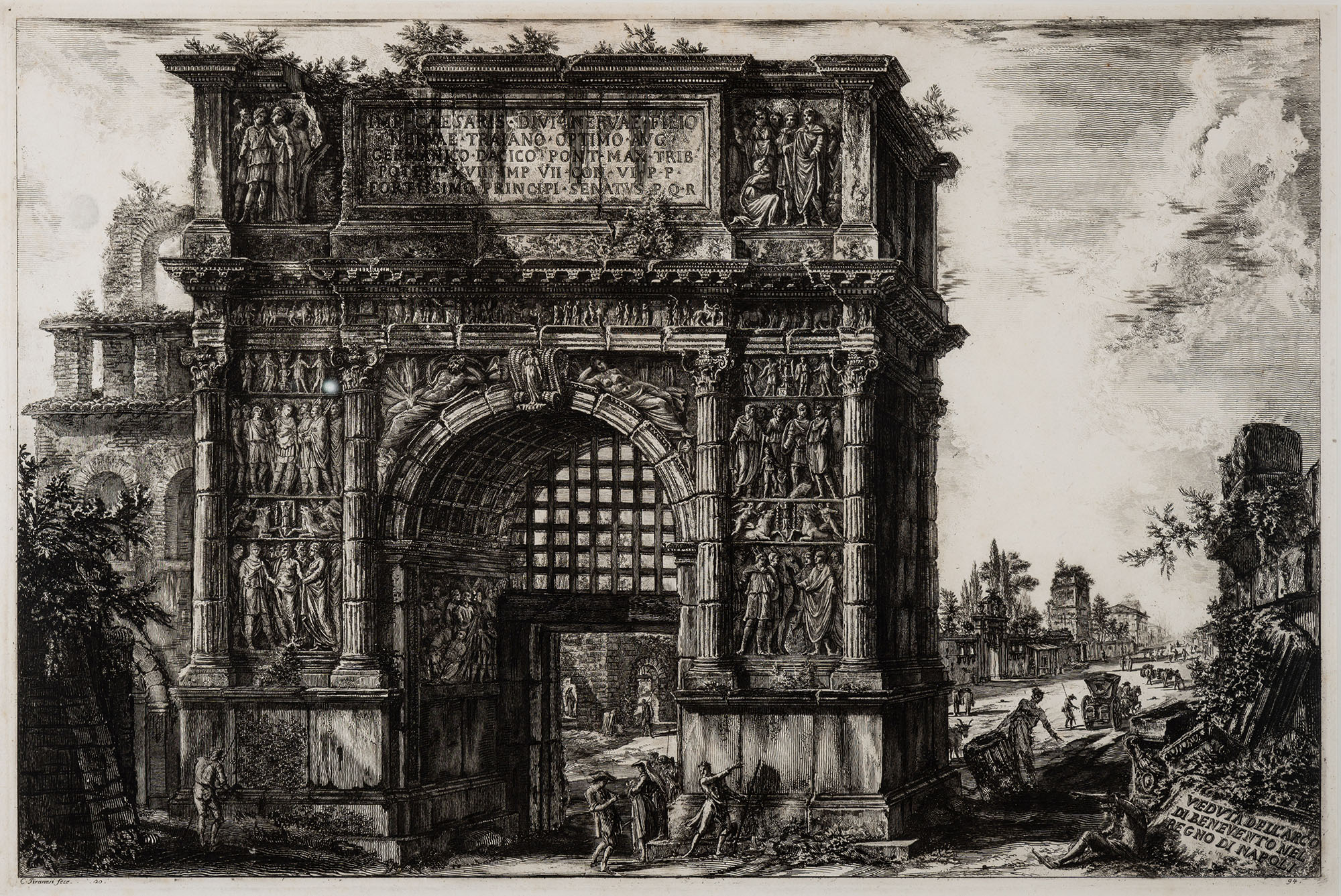 Veduta dell’Arco di Benevento nel Regno di Napoli